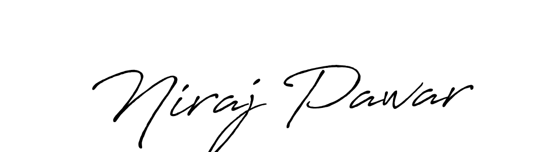 Make a beautiful signature design for name Niraj Pawar. With this signature (Antro_Vectra_Bolder) style, you can create a handwritten signature for free. Niraj Pawar signature style 7 images and pictures png