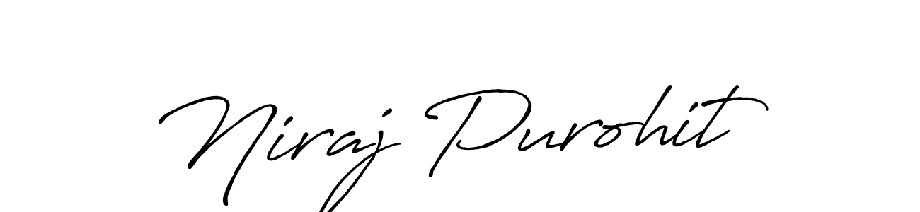 It looks lik you need a new signature style for name Niraj Purohit. Design unique handwritten (Antro_Vectra_Bolder) signature with our free signature maker in just a few clicks. Niraj Purohit signature style 7 images and pictures png