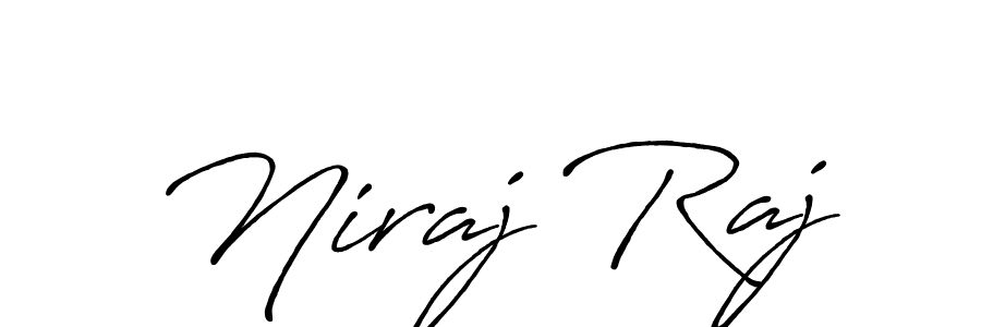 Niraj Raj stylish signature style. Best Handwritten Sign (Antro_Vectra_Bolder) for my name. Handwritten Signature Collection Ideas for my name Niraj Raj. Niraj Raj signature style 7 images and pictures png