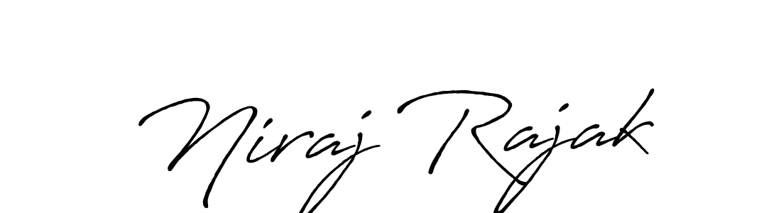 Make a beautiful signature design for name Niraj Rajak. With this signature (Antro_Vectra_Bolder) style, you can create a handwritten signature for free. Niraj Rajak signature style 7 images and pictures png
