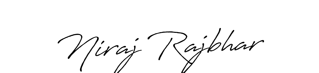 Create a beautiful signature design for name Niraj Rajbhar. With this signature (Antro_Vectra_Bolder) fonts, you can make a handwritten signature for free. Niraj Rajbhar signature style 7 images and pictures png