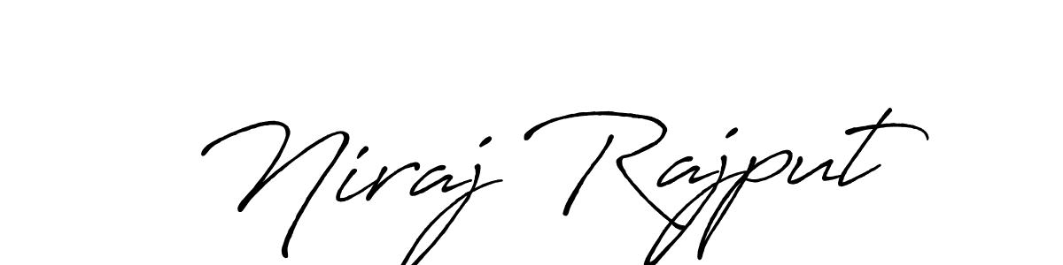 How to make Niraj Rajput name signature. Use Antro_Vectra_Bolder style for creating short signs online. This is the latest handwritten sign. Niraj Rajput signature style 7 images and pictures png