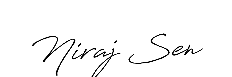 Also we have Niraj Sen name is the best signature style. Create professional handwritten signature collection using Antro_Vectra_Bolder autograph style. Niraj Sen signature style 7 images and pictures png