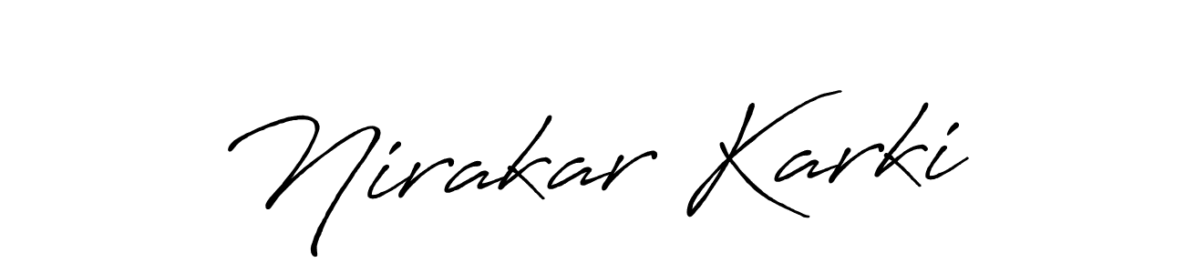 How to Draw Nirakar Karki signature style? Antro_Vectra_Bolder is a latest design signature styles for name Nirakar Karki. Nirakar Karki signature style 7 images and pictures png