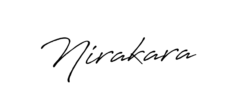 Also we have Nirakara name is the best signature style. Create professional handwritten signature collection using Antro_Vectra_Bolder autograph style. Nirakara signature style 7 images and pictures png