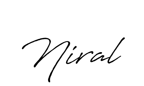 Niral stylish signature style. Best Handwritten Sign (Antro_Vectra_Bolder) for my name. Handwritten Signature Collection Ideas for my name Niral. Niral signature style 7 images and pictures png