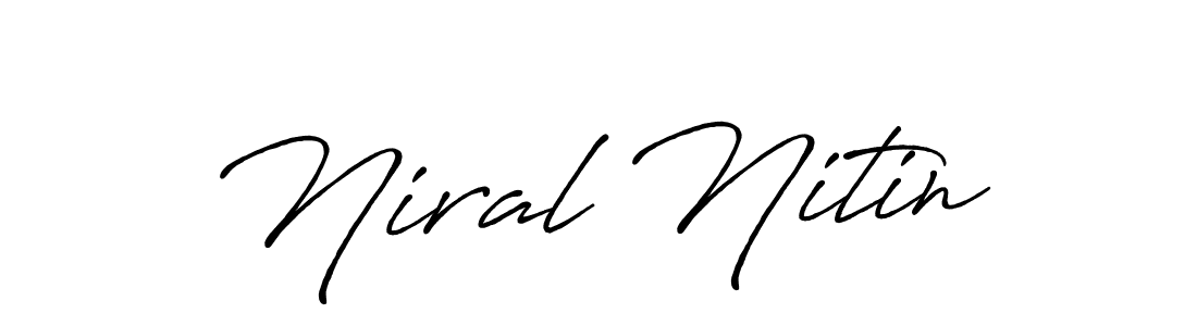 Similarly Antro_Vectra_Bolder is the best handwritten signature design. Signature creator online .You can use it as an online autograph creator for name Niral Nitin. Niral Nitin signature style 7 images and pictures png