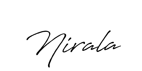 Create a beautiful signature design for name Nirala. With this signature (Antro_Vectra_Bolder) fonts, you can make a handwritten signature for free. Nirala signature style 7 images and pictures png
