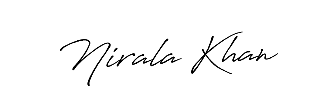 Design your own signature with our free online signature maker. With this signature software, you can create a handwritten (Antro_Vectra_Bolder) signature for name Nirala Khan. Nirala Khan signature style 7 images and pictures png