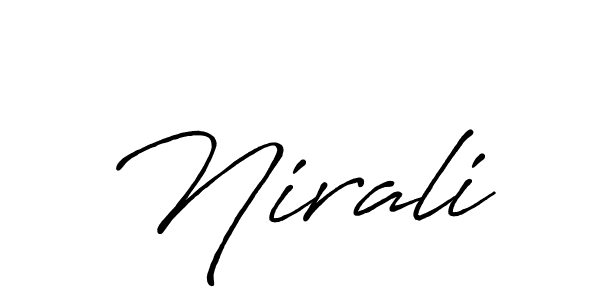 Design your own signature with our free online signature maker. With this signature software, you can create a handwritten (Antro_Vectra_Bolder) signature for name Nirali. Nirali signature style 7 images and pictures png