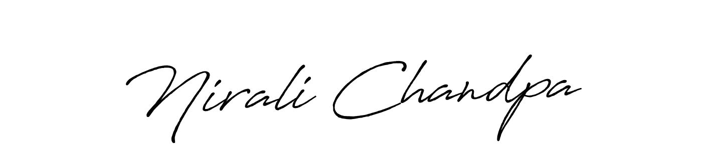 Use a signature maker to create a handwritten signature online. With this signature software, you can design (Antro_Vectra_Bolder) your own signature for name Nirali Chandpa. Nirali Chandpa signature style 7 images and pictures png