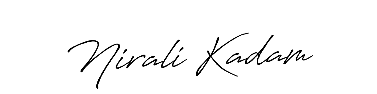 You can use this online signature creator to create a handwritten signature for the name Nirali Kadam. This is the best online autograph maker. Nirali Kadam signature style 7 images and pictures png