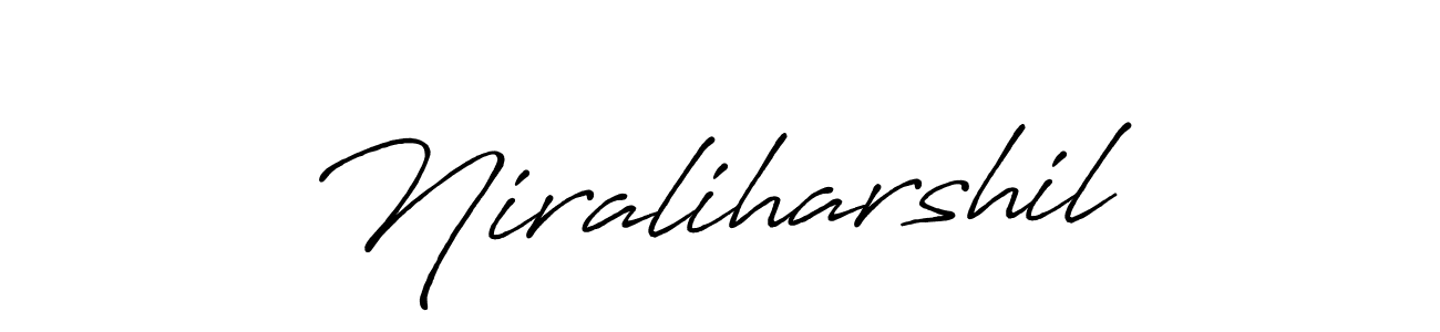 Design your own signature with our free online signature maker. With this signature software, you can create a handwritten (Antro_Vectra_Bolder) signature for name Niraliharshil. Niraliharshil signature style 7 images and pictures png