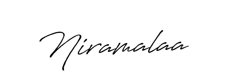 Make a beautiful signature design for name Niramalaa. With this signature (Antro_Vectra_Bolder) style, you can create a handwritten signature for free. Niramalaa signature style 7 images and pictures png