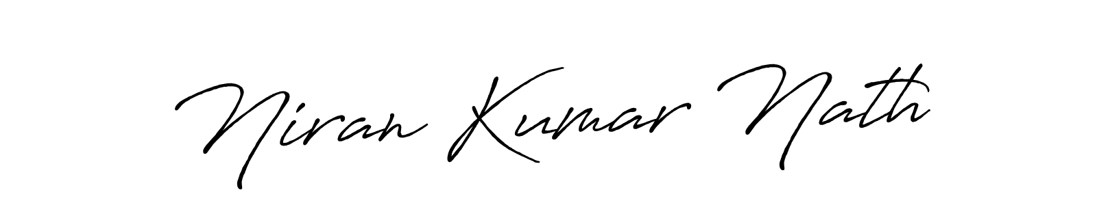 Make a beautiful signature design for name Niran Kumar Nath. With this signature (Antro_Vectra_Bolder) style, you can create a handwritten signature for free. Niran Kumar Nath signature style 7 images and pictures png