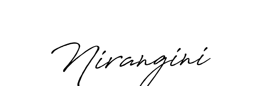 How to make Nirangini signature? Antro_Vectra_Bolder is a professional autograph style. Create handwritten signature for Nirangini name. Nirangini signature style 7 images and pictures png