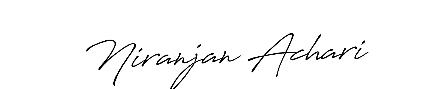 Also You can easily find your signature by using the search form. We will create Niranjan Achari name handwritten signature images for you free of cost using Antro_Vectra_Bolder sign style. Niranjan Achari signature style 7 images and pictures png