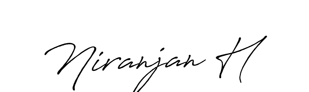 if you are searching for the best signature style for your name Niranjan H. so please give up your signature search. here we have designed multiple signature styles  using Antro_Vectra_Bolder. Niranjan H signature style 7 images and pictures png