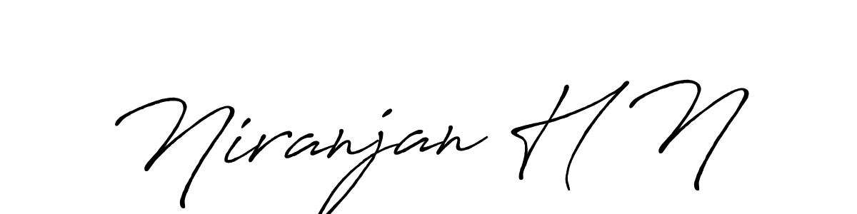 Use a signature maker to create a handwritten signature online. With this signature software, you can design (Antro_Vectra_Bolder) your own signature for name Niranjan H N. Niranjan H N signature style 7 images and pictures png