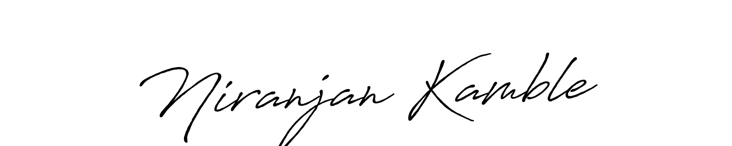 How to make Niranjan Kamble name signature. Use Antro_Vectra_Bolder style for creating short signs online. This is the latest handwritten sign. Niranjan Kamble signature style 7 images and pictures png