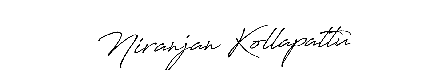 Create a beautiful signature design for name Niranjan Kollapattu. With this signature (Antro_Vectra_Bolder) fonts, you can make a handwritten signature for free. Niranjan Kollapattu signature style 7 images and pictures png