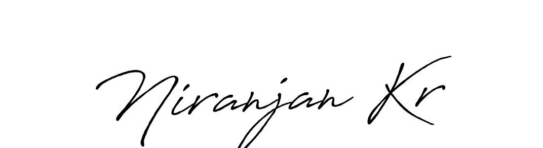 How to make Niranjan Kr name signature. Use Antro_Vectra_Bolder style for creating short signs online. This is the latest handwritten sign. Niranjan Kr signature style 7 images and pictures png