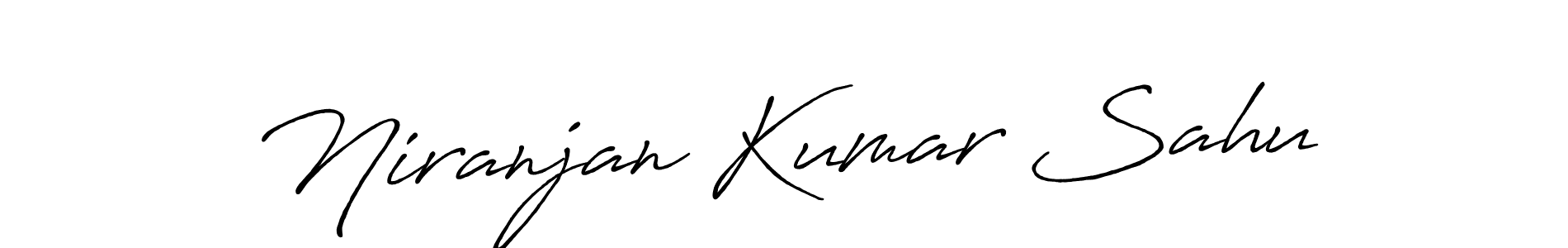 How to make Niranjan Kumar Sahu name signature. Use Antro_Vectra_Bolder style for creating short signs online. This is the latest handwritten sign. Niranjan Kumar Sahu signature style 7 images and pictures png