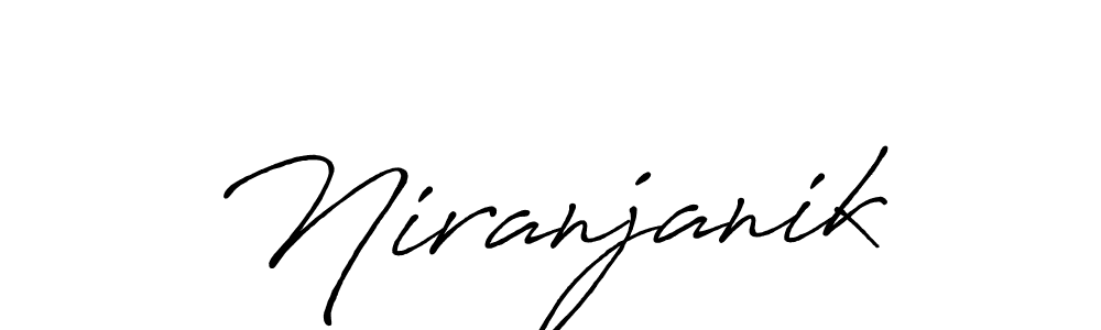 How to make Niranjanik name signature. Use Antro_Vectra_Bolder style for creating short signs online. This is the latest handwritten sign. Niranjanik signature style 7 images and pictures png