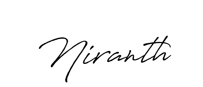 How to make Niranth signature? Antro_Vectra_Bolder is a professional autograph style. Create handwritten signature for Niranth name. Niranth signature style 7 images and pictures png