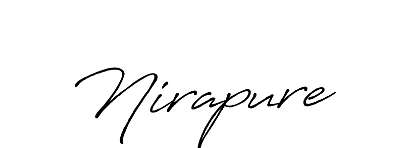if you are searching for the best signature style for your name Nirapure. so please give up your signature search. here we have designed multiple signature styles  using Antro_Vectra_Bolder. Nirapure signature style 7 images and pictures png