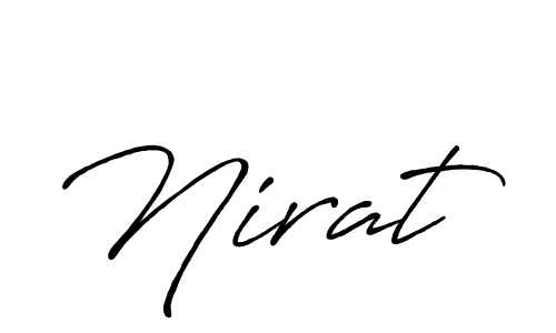 The best way (Antro_Vectra_Bolder) to make a short signature is to pick only two or three words in your name. The name Nirat include a total of six letters. For converting this name. Nirat signature style 7 images and pictures png