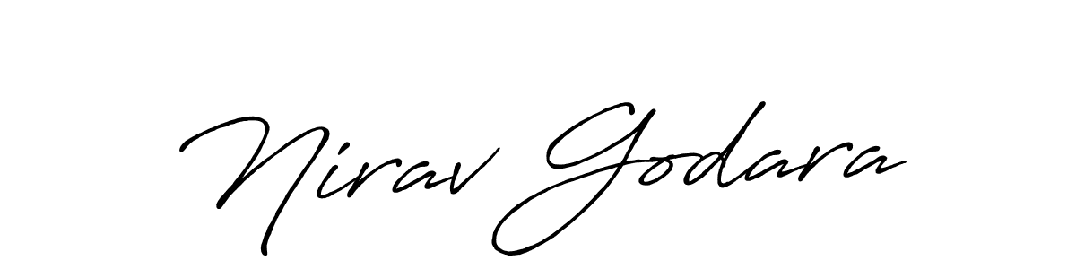 Nirav Godara stylish signature style. Best Handwritten Sign (Antro_Vectra_Bolder) for my name. Handwritten Signature Collection Ideas for my name Nirav Godara. Nirav Godara signature style 7 images and pictures png