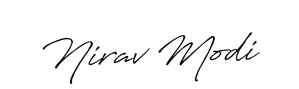 Create a beautiful signature design for name Nirav Modi. With this signature (Antro_Vectra_Bolder) fonts, you can make a handwritten signature for free. Nirav Modi signature style 7 images and pictures png