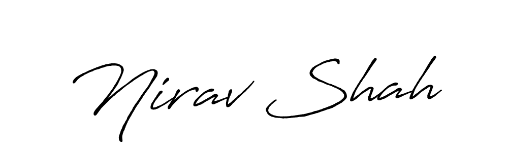 Create a beautiful signature design for name Nirav Shah. With this signature (Antro_Vectra_Bolder) fonts, you can make a handwritten signature for free. Nirav Shah signature style 7 images and pictures png