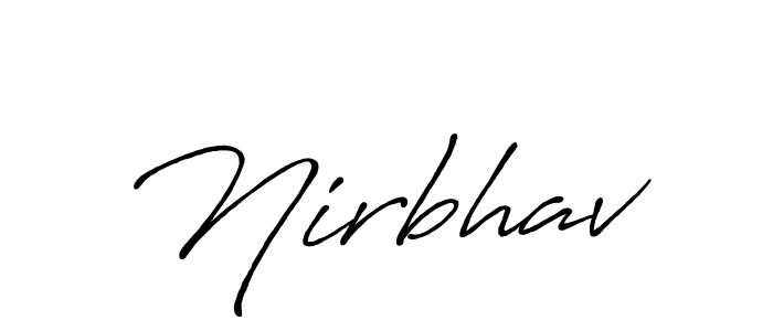 Antro_Vectra_Bolder is a professional signature style that is perfect for those who want to add a touch of class to their signature. It is also a great choice for those who want to make their signature more unique. Get Nirbhav name to fancy signature for free. Nirbhav signature style 7 images and pictures png