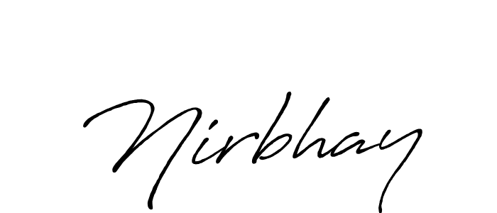 Once you've used our free online signature maker to create your best signature Antro_Vectra_Bolder style, it's time to enjoy all of the benefits that Nirbhay name signing documents. Nirbhay signature style 7 images and pictures png