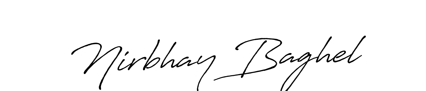 Also You can easily find your signature by using the search form. We will create Nirbhay Baghel name handwritten signature images for you free of cost using Antro_Vectra_Bolder sign style. Nirbhay Baghel signature style 7 images and pictures png