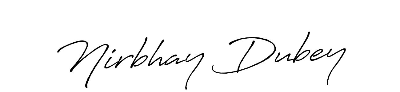 Also You can easily find your signature by using the search form. We will create Nirbhay Dubey name handwritten signature images for you free of cost using Antro_Vectra_Bolder sign style. Nirbhay Dubey signature style 7 images and pictures png
