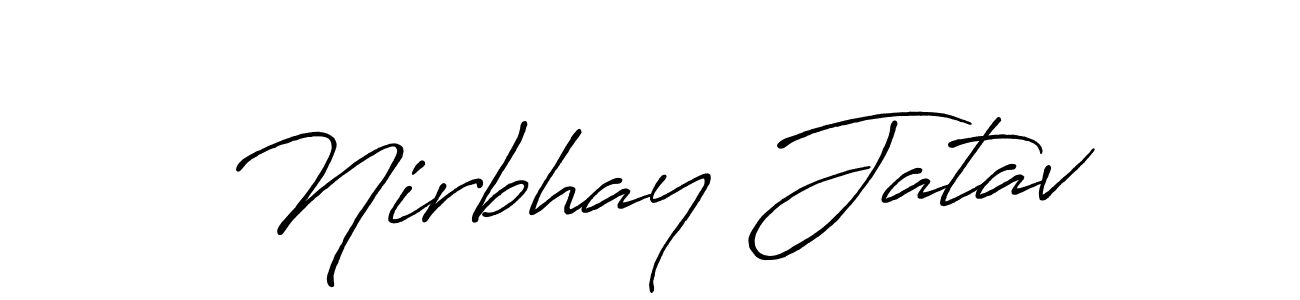You can use this online signature creator to create a handwritten signature for the name Nirbhay Jatav. This is the best online autograph maker. Nirbhay Jatav signature style 7 images and pictures png