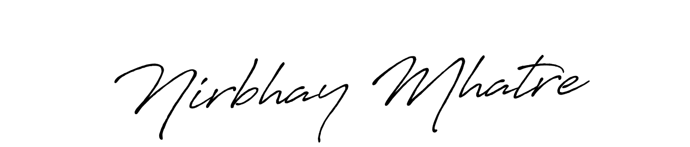 Make a beautiful signature design for name Nirbhay Mhatre. Use this online signature maker to create a handwritten signature for free. Nirbhay Mhatre signature style 7 images and pictures png