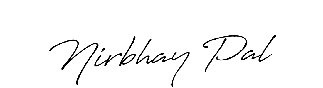 Create a beautiful signature design for name Nirbhay Pal. With this signature (Antro_Vectra_Bolder) fonts, you can make a handwritten signature for free. Nirbhay Pal signature style 7 images and pictures png