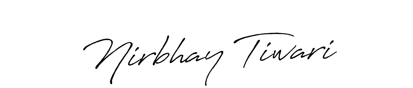 Design your own signature with our free online signature maker. With this signature software, you can create a handwritten (Antro_Vectra_Bolder) signature for name Nirbhay Tiwari. Nirbhay Tiwari signature style 7 images and pictures png