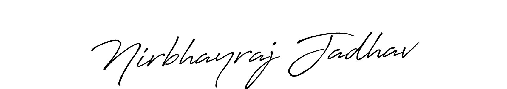 Use a signature maker to create a handwritten signature online. With this signature software, you can design (Antro_Vectra_Bolder) your own signature for name Nirbhayraj Jadhav. Nirbhayraj Jadhav signature style 7 images and pictures png