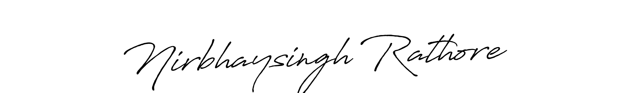How to make Nirbhaysingh Rathore name signature. Use Antro_Vectra_Bolder style for creating short signs online. This is the latest handwritten sign. Nirbhaysingh Rathore signature style 7 images and pictures png