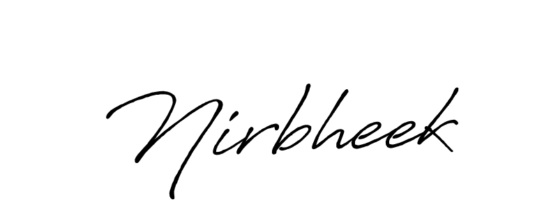 Antro_Vectra_Bolder is a professional signature style that is perfect for those who want to add a touch of class to their signature. It is also a great choice for those who want to make their signature more unique. Get Nirbheek name to fancy signature for free. Nirbheek signature style 7 images and pictures png