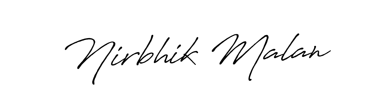 This is the best signature style for the Nirbhik Malan name. Also you like these signature font (Antro_Vectra_Bolder). Mix name signature. Nirbhik Malan signature style 7 images and pictures png