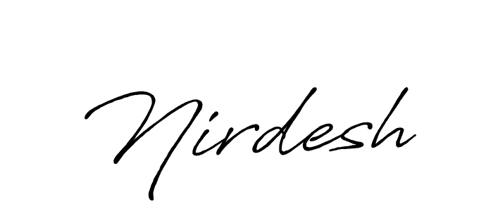 How to make Nirdesh name signature. Use Antro_Vectra_Bolder style for creating short signs online. This is the latest handwritten sign. Nirdesh signature style 7 images and pictures png