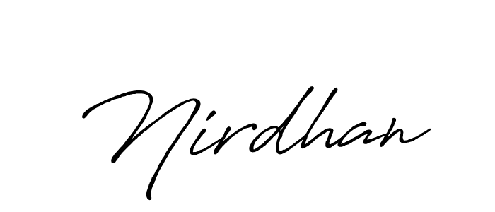 How to make Nirdhan name signature. Use Antro_Vectra_Bolder style for creating short signs online. This is the latest handwritten sign. Nirdhan signature style 7 images and pictures png