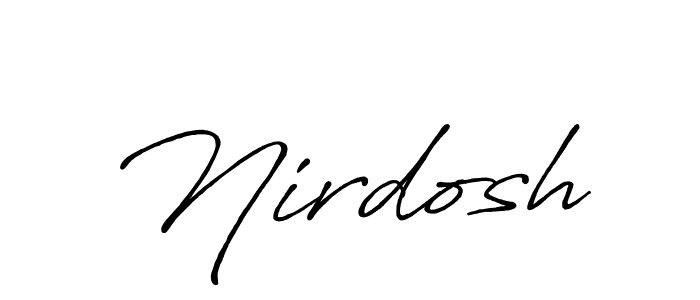 It looks lik you need a new signature style for name Nirdosh. Design unique handwritten (Antro_Vectra_Bolder) signature with our free signature maker in just a few clicks. Nirdosh signature style 7 images and pictures png