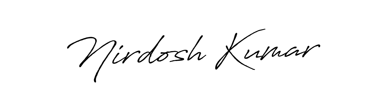 This is the best signature style for the Nirdosh Kumar name. Also you like these signature font (Antro_Vectra_Bolder). Mix name signature. Nirdosh Kumar signature style 7 images and pictures png